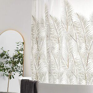 NWT SPLASH Palm Leaves Peva Shower Curtain